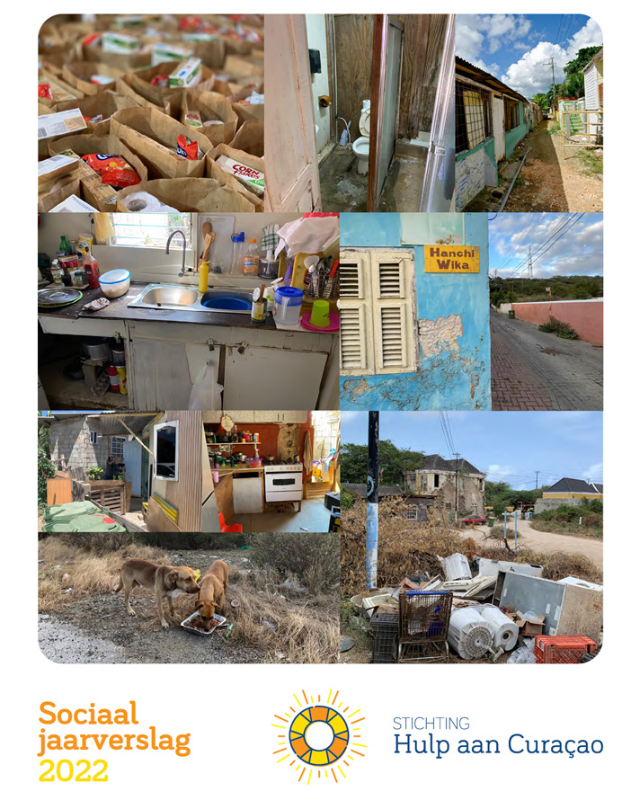 Voorzijde van Sociaal jaarverslag Stichting Hulp aan Curaçao 2022